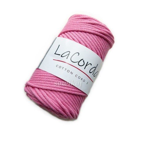 Sznurek bawełniany z rdzeniem kolor jasny róż 310 3-4mm.