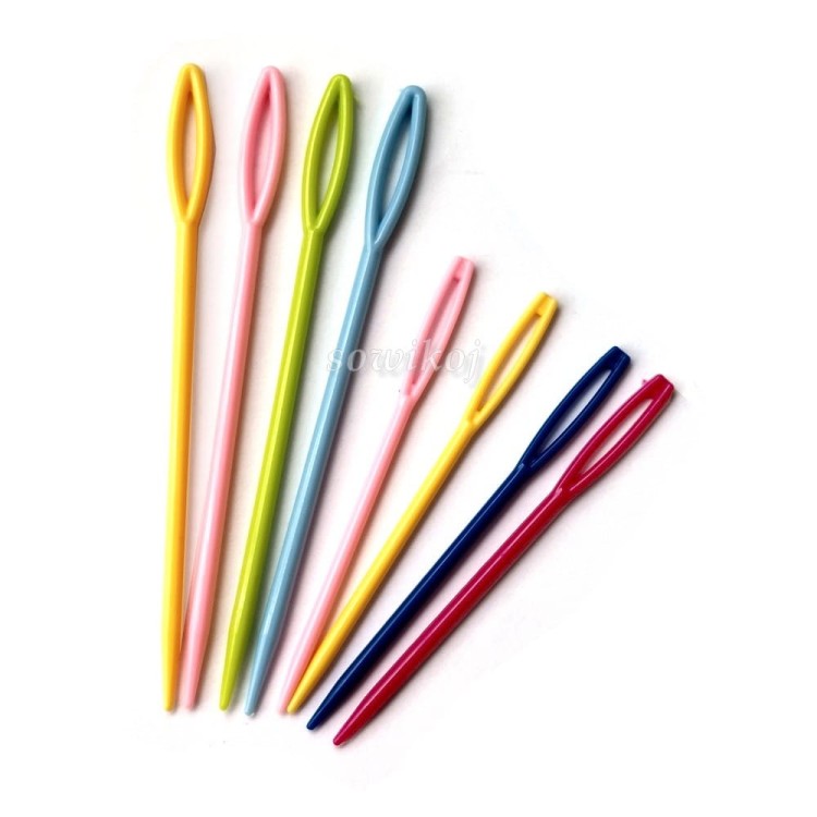 Plastikowe igły dziewiarskie do wełny