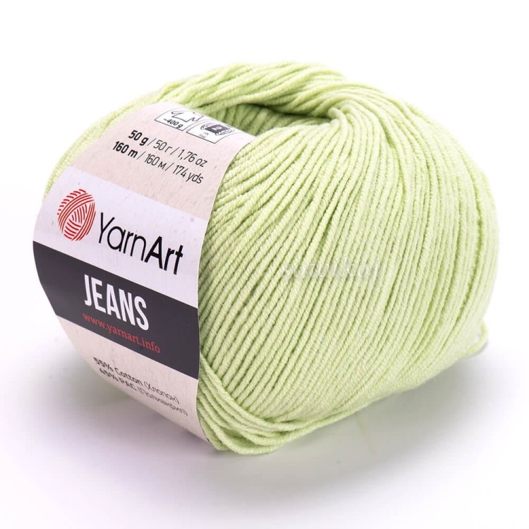 SEledynowy YarnArt Jeans - bawełna z akrylem