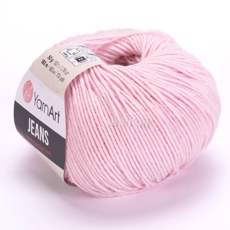 YarnArt Jeans w pastelowym różu