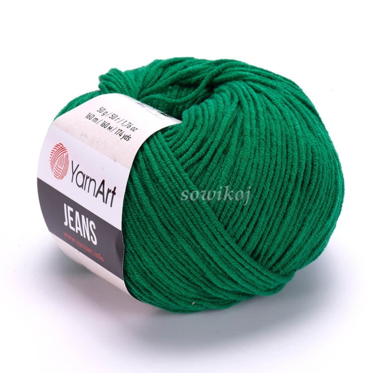 YarnArt Jeans w kolorze zielonym trawiastym