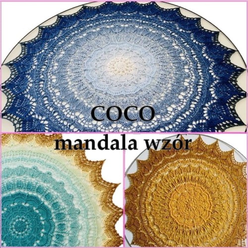 Mandala Coco wzór graficzny do wykonania na szydełku