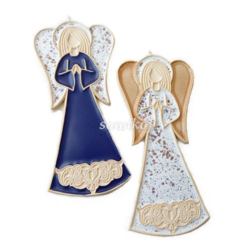 Anioły ceramiczne reliefowe 23 cm