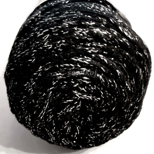 Sznurek ze srebrnym lurexem - 3mm