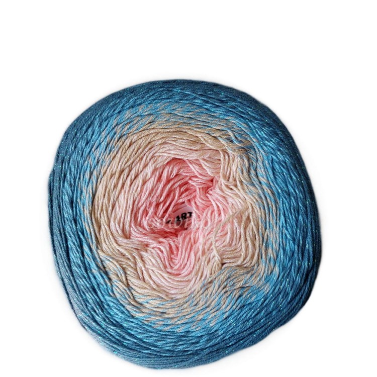 Włóczka cieniowana bawełna z akrylem Yarnart Flowers moonlight kolor 3262