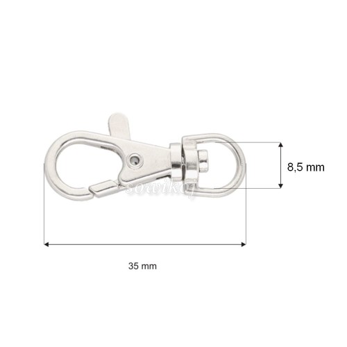 Metalowy karabińczyk zapięcie breloka rybka kar35.15