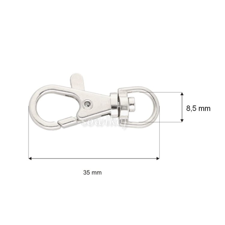 Metalowy karabińczyk zapięcie breloka rybka kar35.15