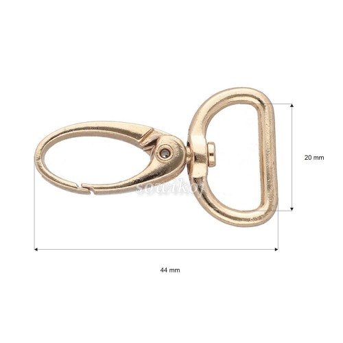 Karabińczyk metalowy złoty duży szeroki do uchwytów torebek i kluczy