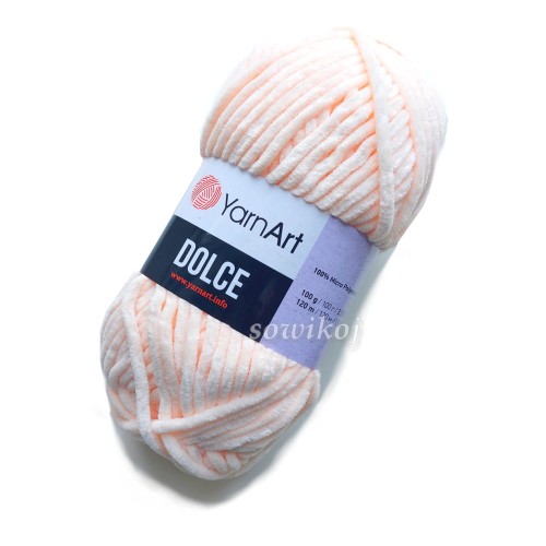 Włóczka na maskotki i kocyki  Yarnart Dolce  kolor 779 lekki łosoś