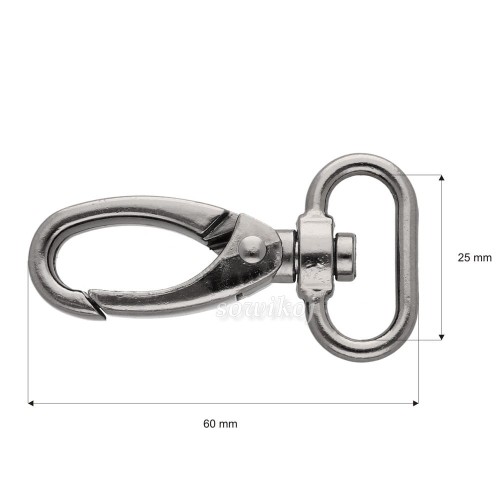 Duży ciężki karabinek do uchwytów torebki - wymiary