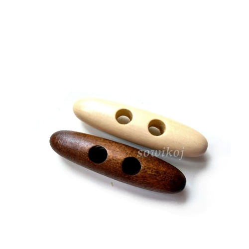 Owalne guziki - duże - macrama