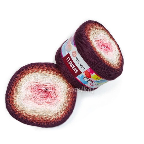 Włóczka skręcana ombre - flowers kol.319