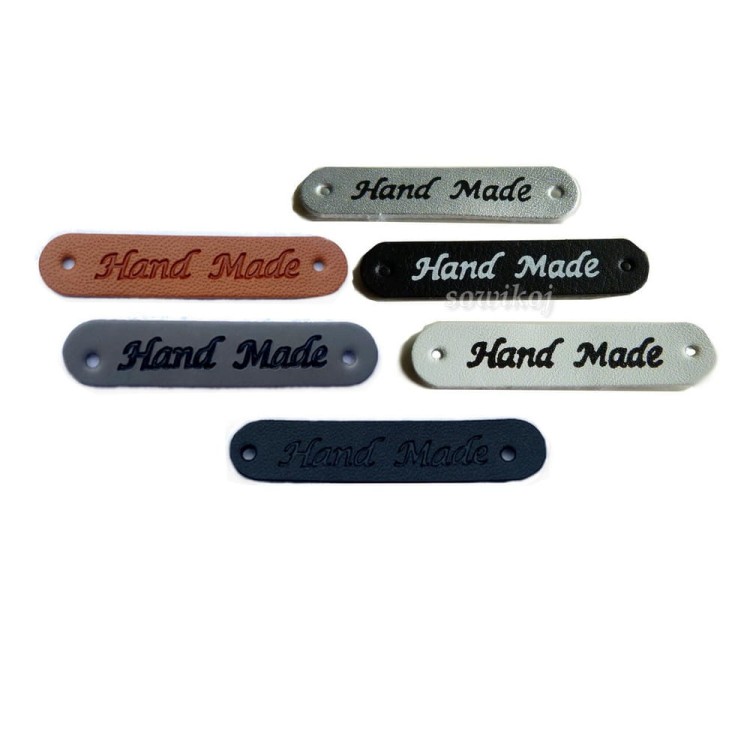 Skórzane naszywki handmade - sześć kolorów