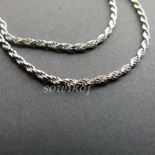 Łańcuszki srebrne - corda 0,35