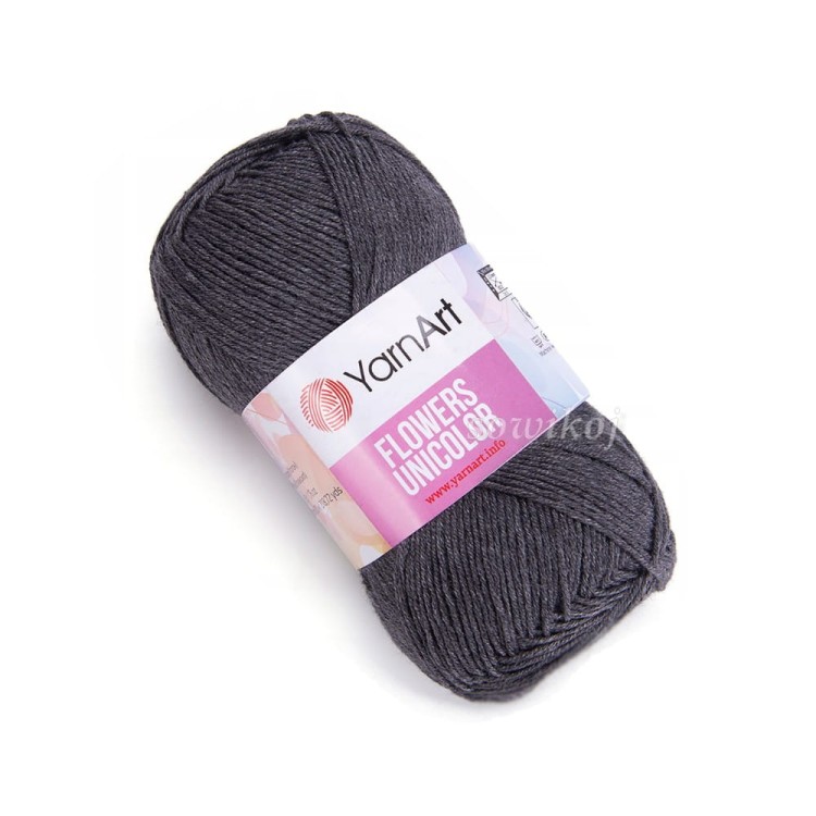 Włóczka Yarnart Flowers Unicolor 745  szary ciemny