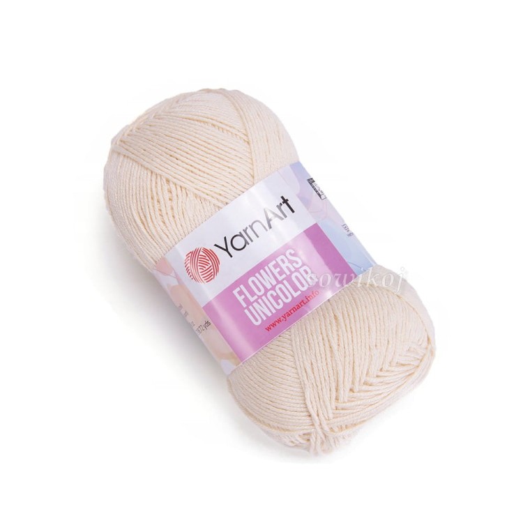 Włóczka YarnArt Flowers Unicolor w kolorze kremowym 731