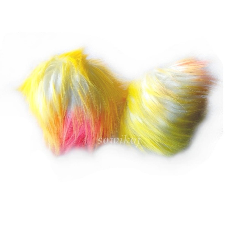 Kolorowe pompony do czapek z futerka