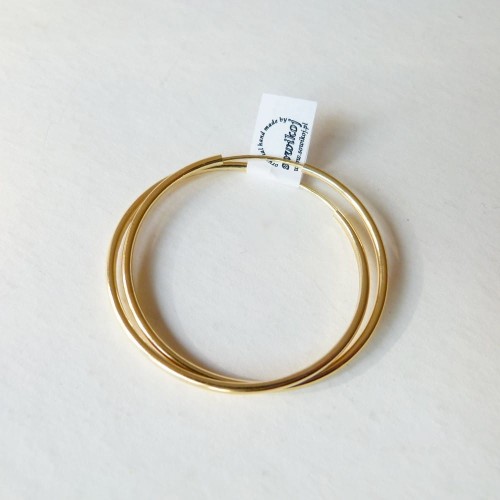 Srebro pozłacane kolczyki koła 6cm