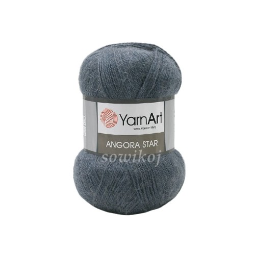 Wełna włóczka na sweterki YarnArt STAR w kolorze stalowym szarym z nutą niebieskiego jeansu - Denim 3864.