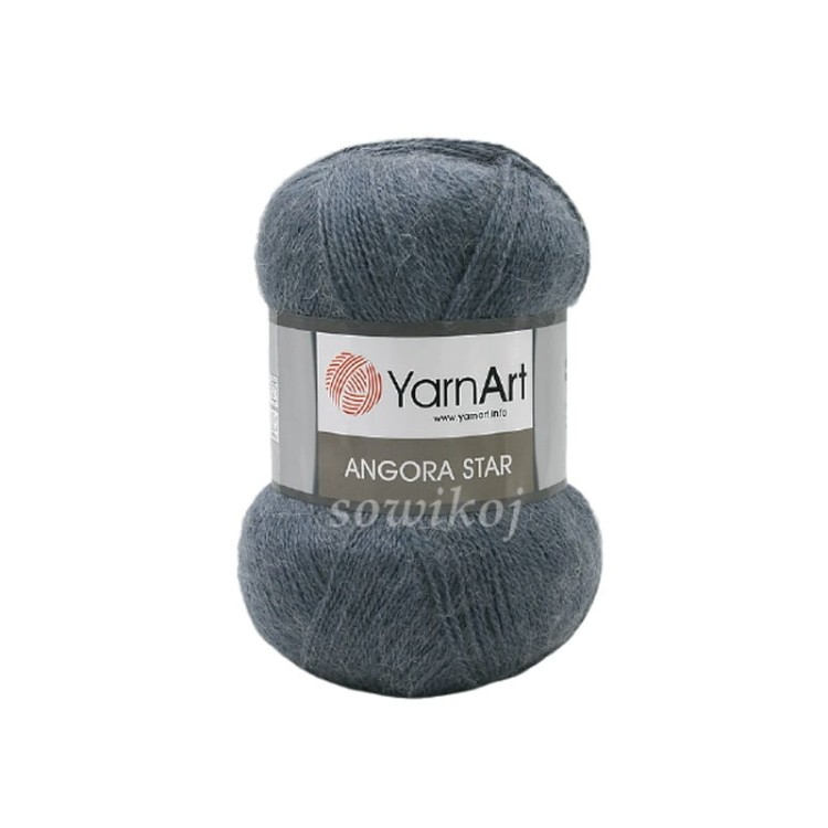 Wełna włóczka na sweterki YarnArt STAR w kolorze stalowym szarym z nutą niebieskiego jeansu - Denim 3864.