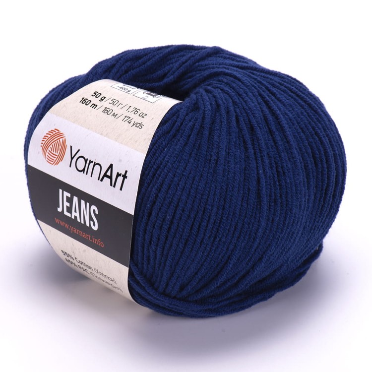 YARNART JEANS kolor 54 - granatowy - włóczka na maskotki i odzież