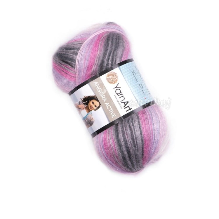 YarnArt Angora Active kol. 848 - jasna włóczka fiolet