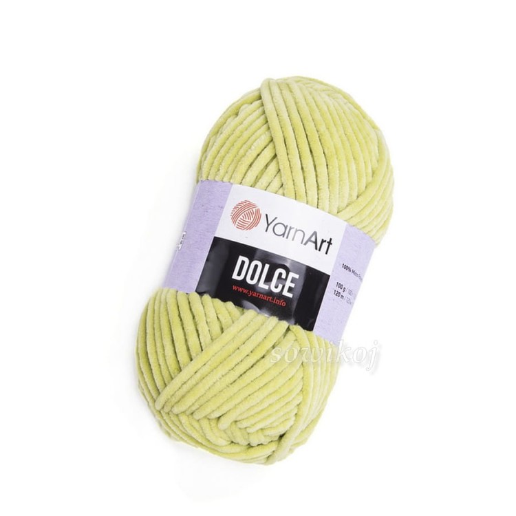Miękka włóczka dolce w kolorze limonkowym