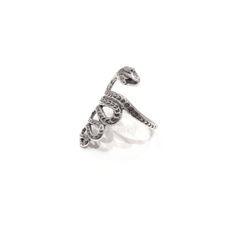 Wąż - pierścionek ze srebra 925