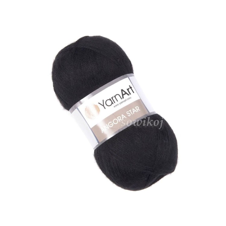 Czarna włóczka Angora Star 585