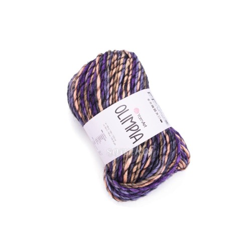 Motek grubej ciepłej  włóczki ombre Olimpia 1412 wełna