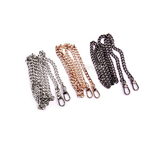 Łańcuszki pasek do torebki kolor srebrny, złoty i czarny.