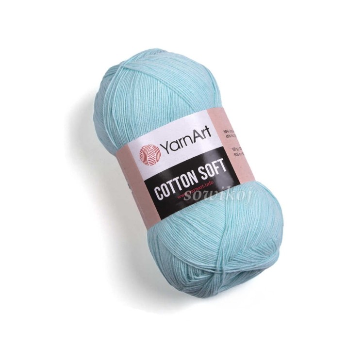 Błękitna bawełniana włóczka Cotton Soft 76