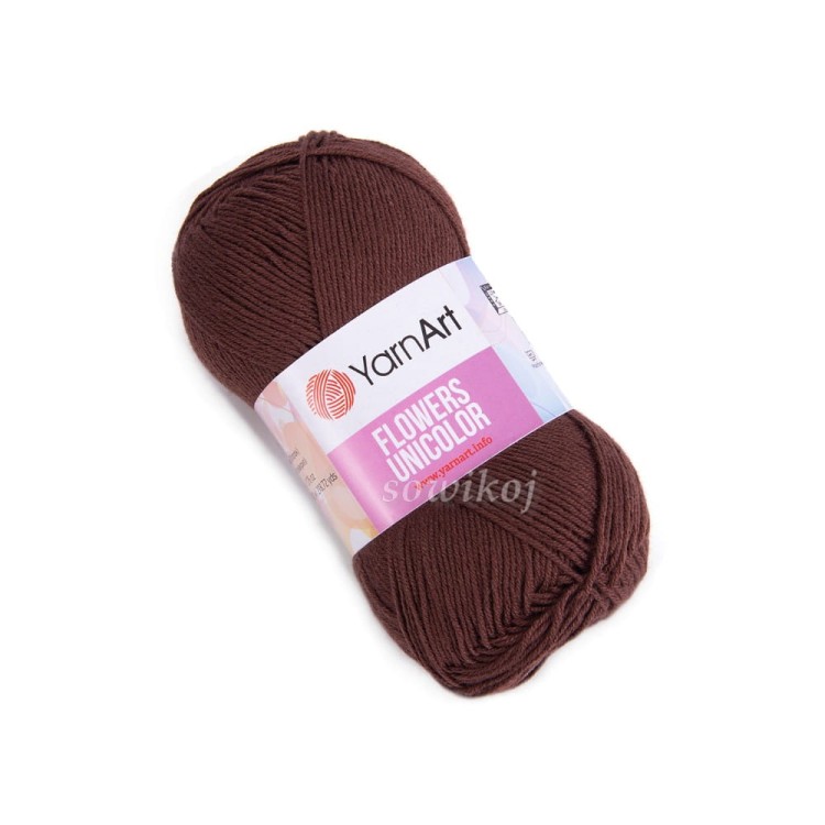 Włóczka brązowa unicolor 766