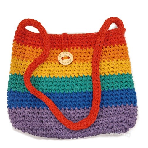 Przykładowe wykonanie torebki z wykorzystaniem sznurka w kolorze pomarańczowym