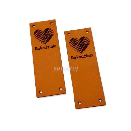 Ruda naszywka metka do ubrań