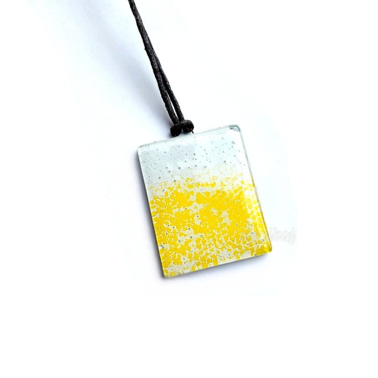 Szklany wisior ręcznie robiony - topione szkło