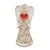 Ceramiczny aniołek średniej wielkości w kolorze ecru.