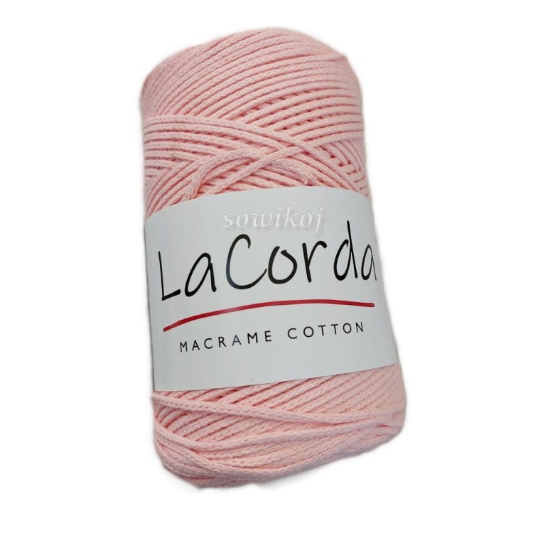 Sznurek LaCorda delikatny łosoś róż kolarowy