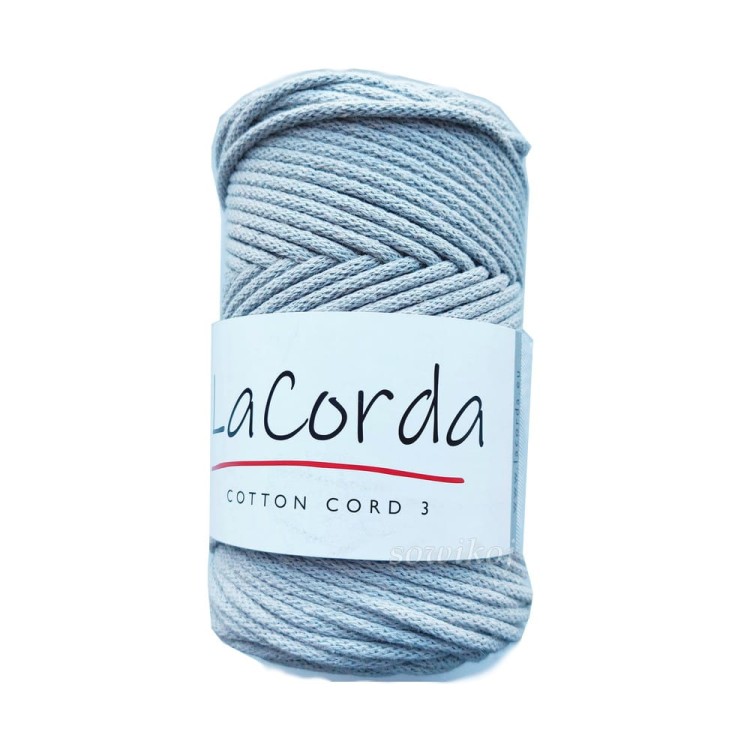 Bawełniany sznurek 3-4mm z rdzeniem kolor szary 650.