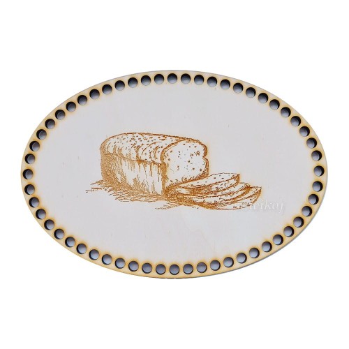 Baza koszyczka na pieczywo do makramy i szydełkowania, na sznurek - razowiec