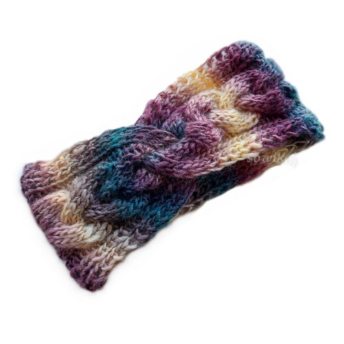 Ciepła i  puszysta opaska na głowę ocieplająca uszy