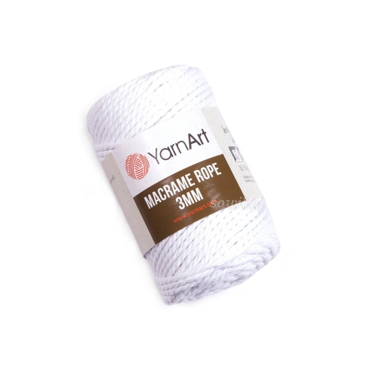 YarnArt Macrame ROPE 3mm biały kol.751