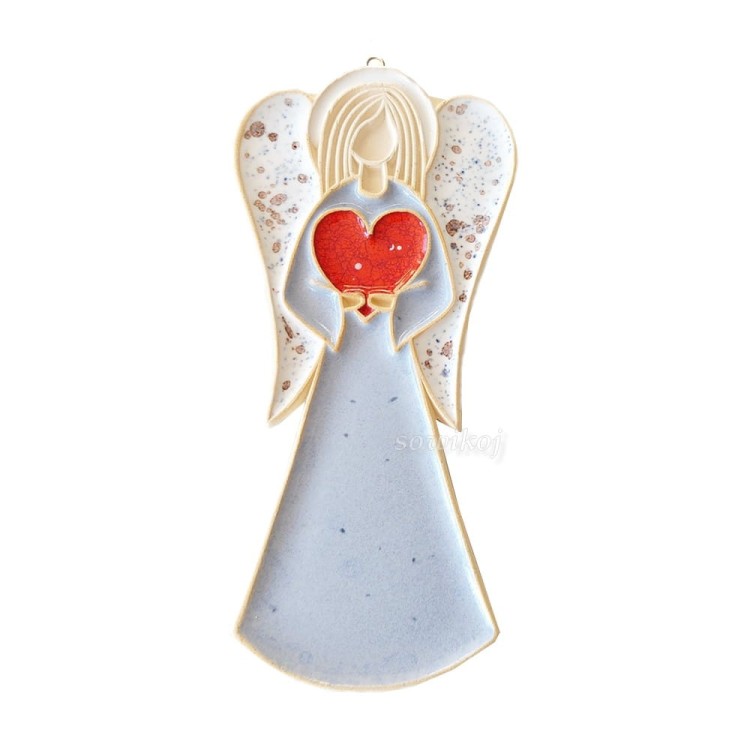 Niebieski aniołek z sercem