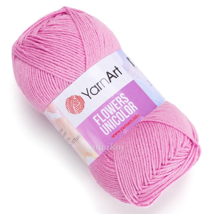 Włóczka YARNART FLOWERS UNICOLOR róż pudrowy 740.