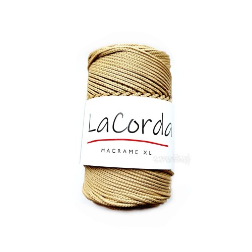Brązowy jasny orzechowy sznurek poliestrowy XL La Corda