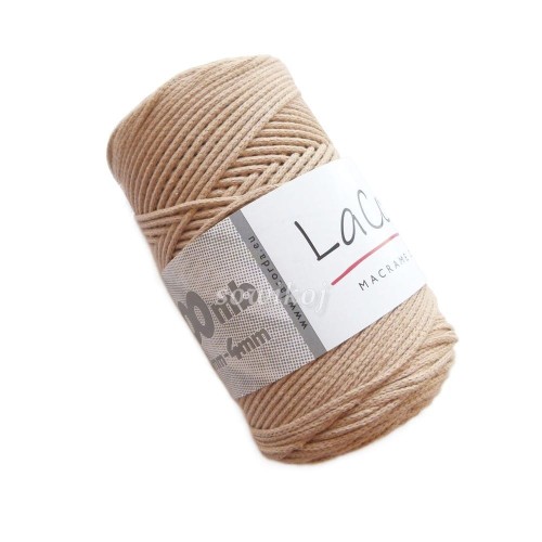 Sznurek beżowy LaCorda Macrame Cotton kolor 760