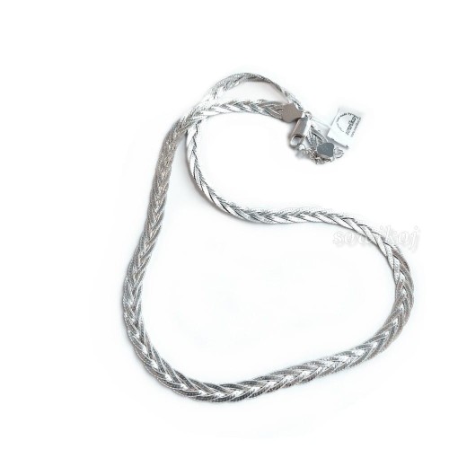 Łańcuszek srebrny warkocz - plecionka