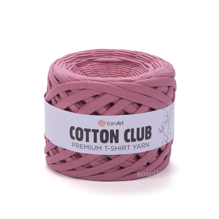 Tasiemkowa włóczka w kolorze brudnego różu