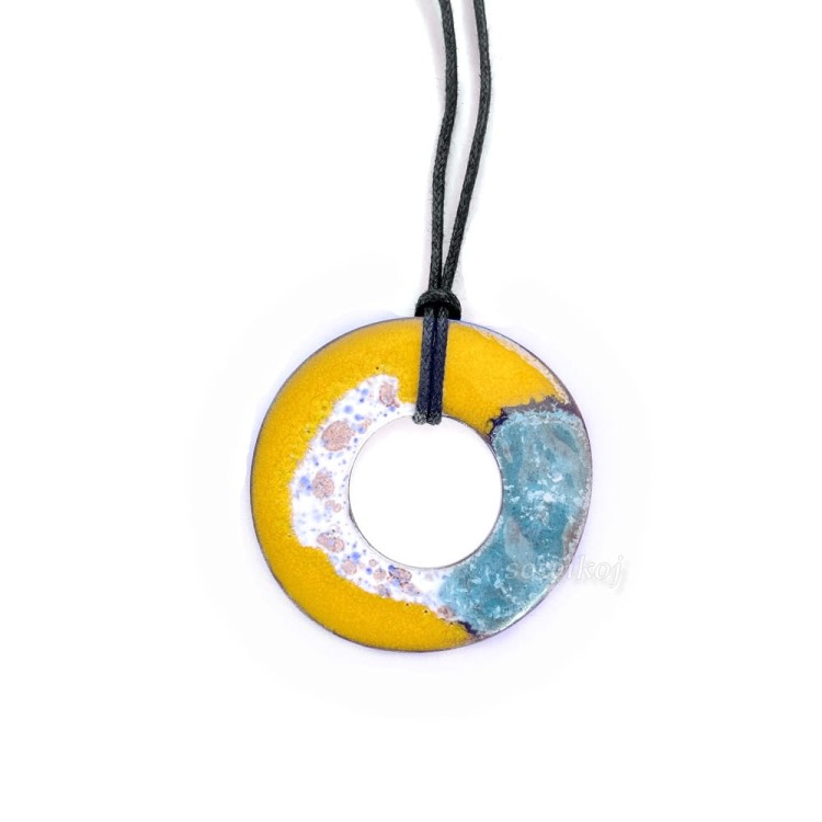 Słoneczny wisior ceramiczny