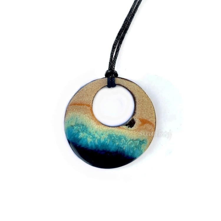 Wisior - magiczny ocean - ceramika